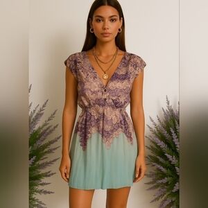 Petticoat Alley Silk Cross Front Dress Size L